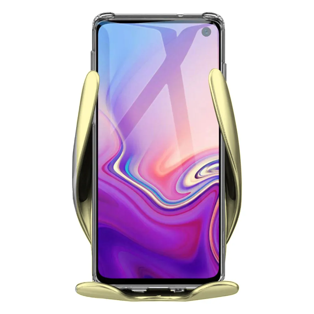 Для samsung Glaxy S10 S9 автоматическое зажимное Быстрое беспроводное Qi автомобильное