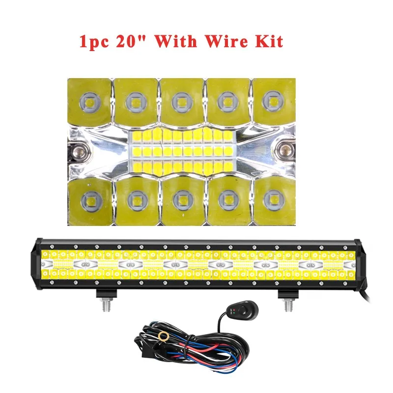 21 inch With Switch VISORAK 12 21 2" комбинированный Луч 4x4 внедорожный светодиодный светильник бар грузовик бар светодиодный ATV светодиодный бар для 4WD 4x4 ATV внедорожник джип внедорожный грузовик автомобиль - Цвет: 21 inch With Switch