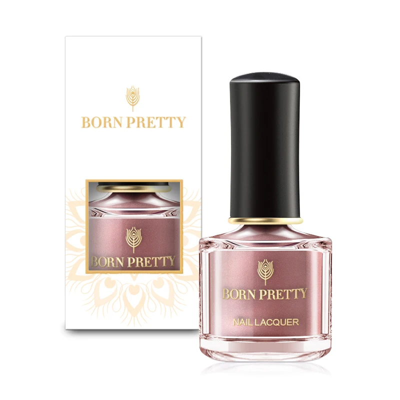 Лак для ногтей металлик BORN PRETTY 6 мл Блестящий лак розовое золото зеркальный