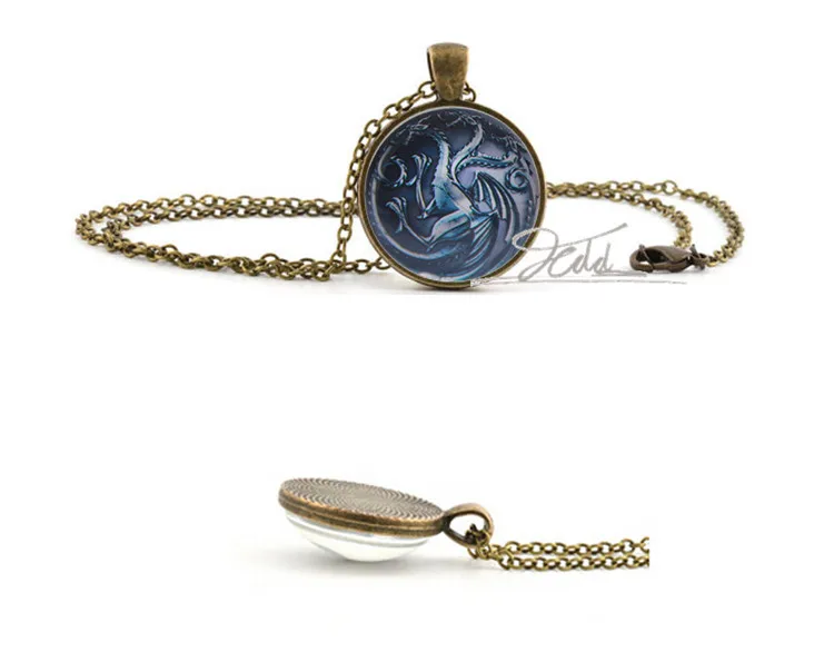 Песня Льда и Огня Игра престолов значок Дракон Таргариен Ожерелья Подвески