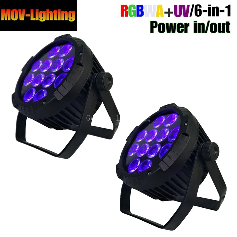 2 шт./лот LED Par из алюминиевого сплава 12x18 Вт RGBWA UV 6in1 Can led dj сценическое
