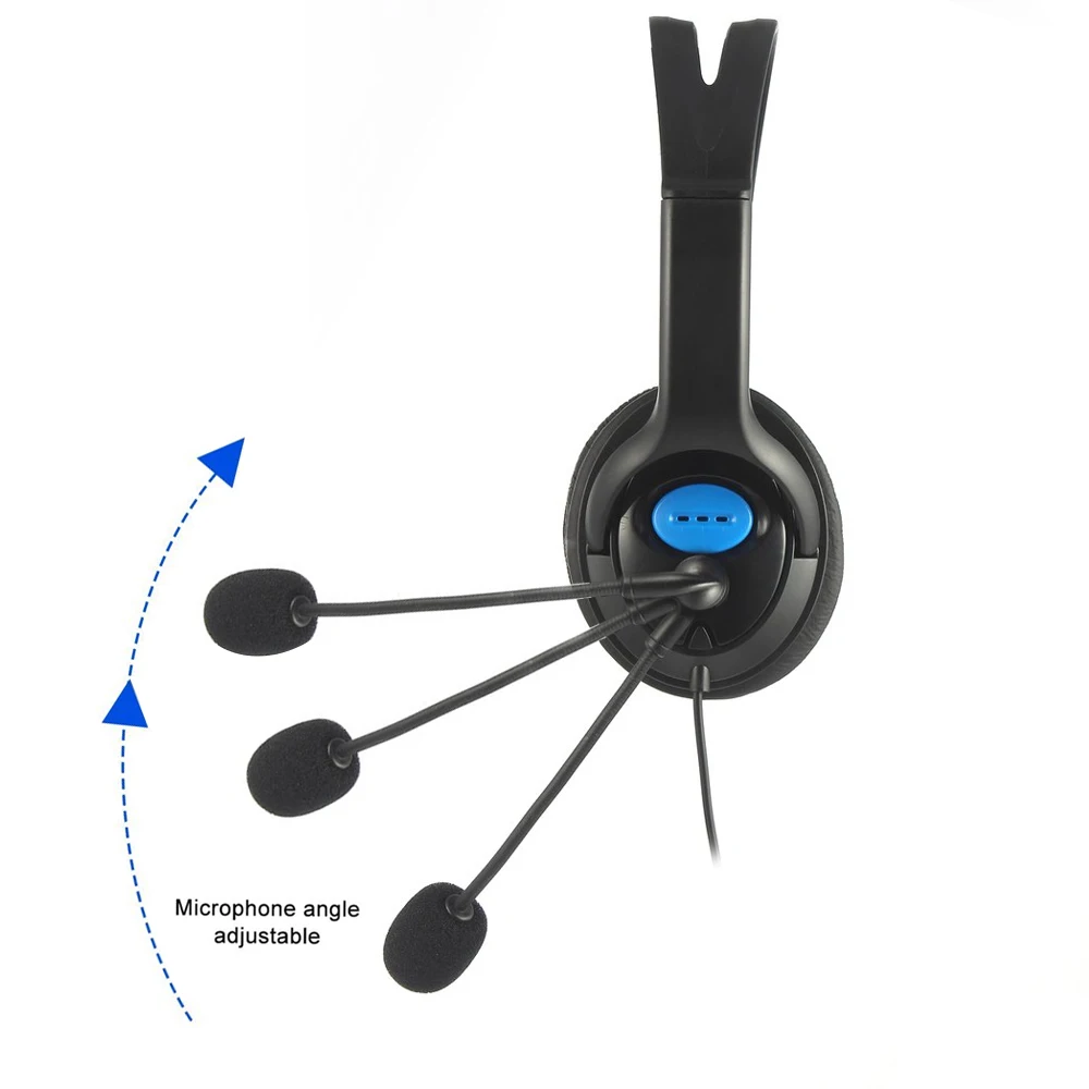 PS4 Wired Headphone Live Chat Gaming Headset Mic Volume Adjustable Headband for Laptop Tablet PC Gamer Slim / Pro Controller | Электроника