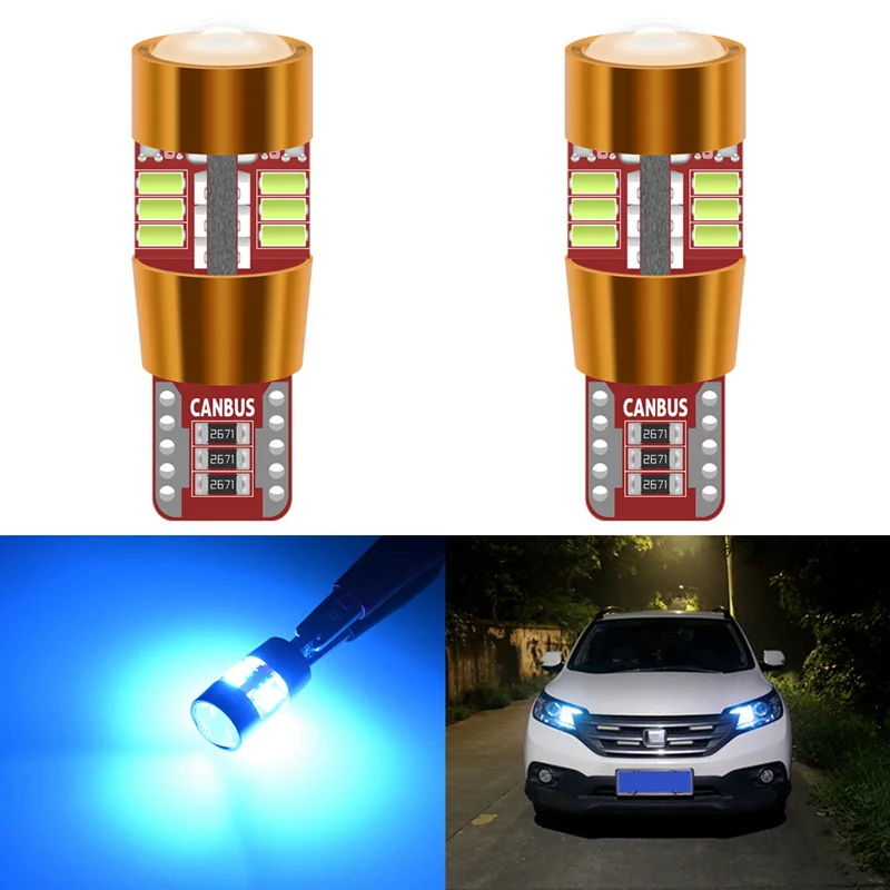 Crystal blue 2x Canbus No Error T10 W5W светодиодный внутренний декоративный светильник Кристальный синий зеленый розовый фиолетовый индикаторный светильник 194 168 светодиодный лампы - Испускаемый цвет: Crystal blue