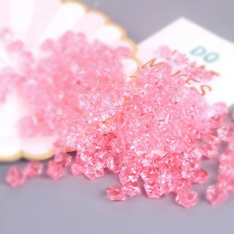 b-Pink 50 шт./лот 1,4 см/2,5 см декоративные камни для аквариума Акриловые Кристаллы драгоценные камни Ваза Наполнитель галька вечерние украшения для дома - Цвет: b-Pink