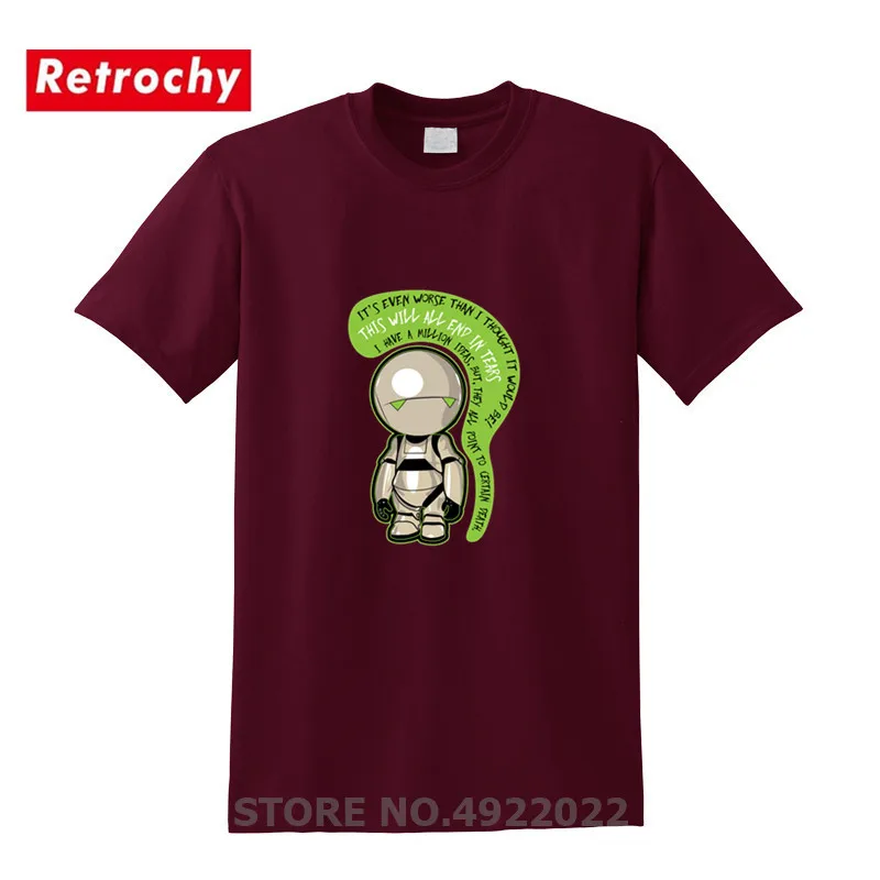Футболка Marvin Pessimist Robot футболка с надписью The answer 42 hichers Guide To Galaxy круглым вырезом