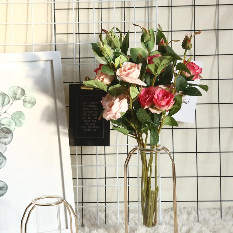 Simulated Rose Decoration Home Wedding Road Induced Flowers Hand-held Flower Wall Plant Fake | Дом и сад