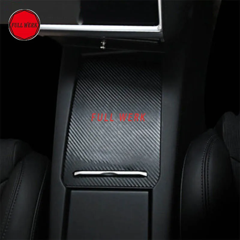 

Central Armrest Box Carbon Fiber Scratch Sticker Decal Protector Decoration for 2016-2017 Tesla Model S Model X Accessories