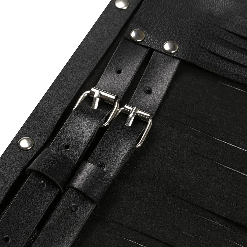 Женский костюм для вечеринок из искусственной кожи с кисточками и ремнем|belt with