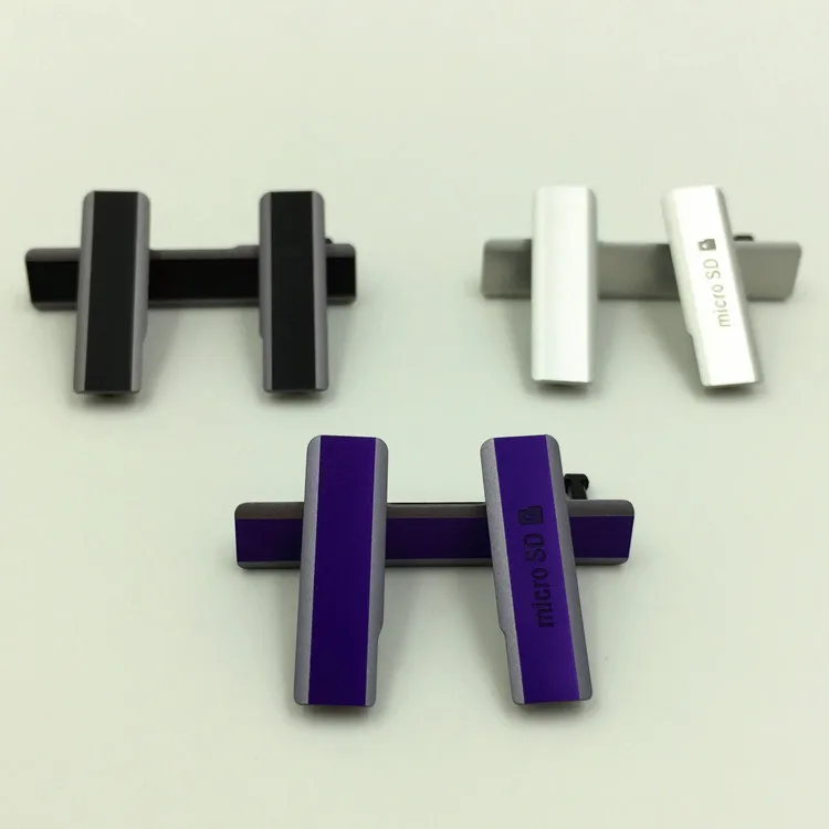 original new USB Charging Port Dust Plug Cover + Micro SD Port +SIM Card Port Slot Cover for Sony Xperia Z1 L39H C6903