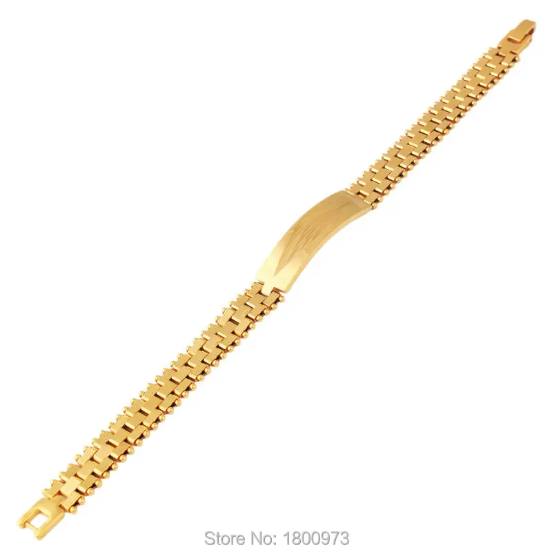 Wide10mm Позолоченные звенья цепи браслеты модные ювелирные изделия мужские женские