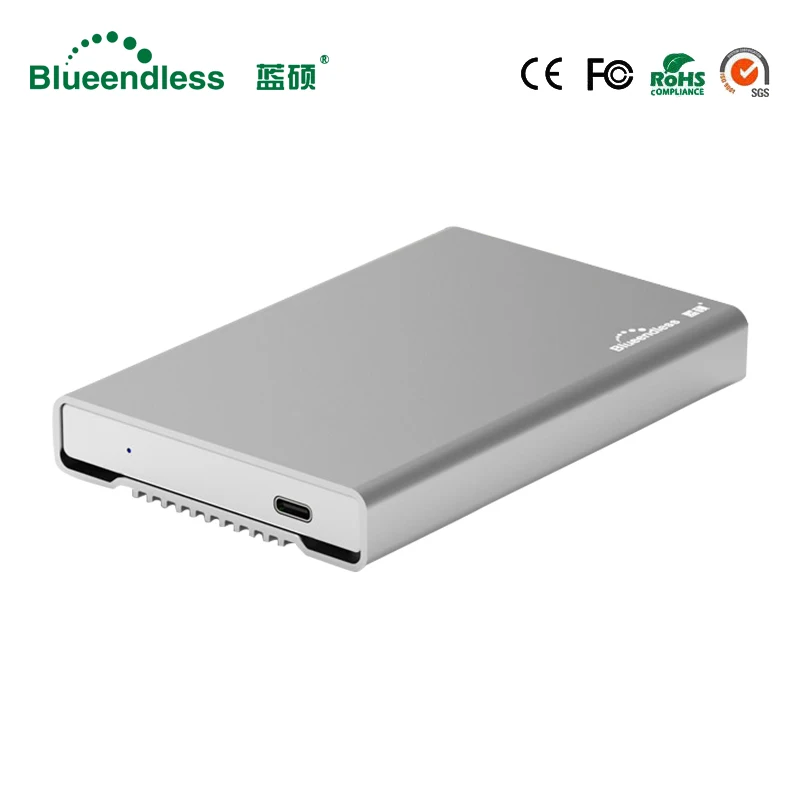 Продукт Алюминиевый 2," hdd корпус Тип C usb 3,1 Sata 1 ТБ портативный внешний жесткий диск для настольного ноутбука blueendless