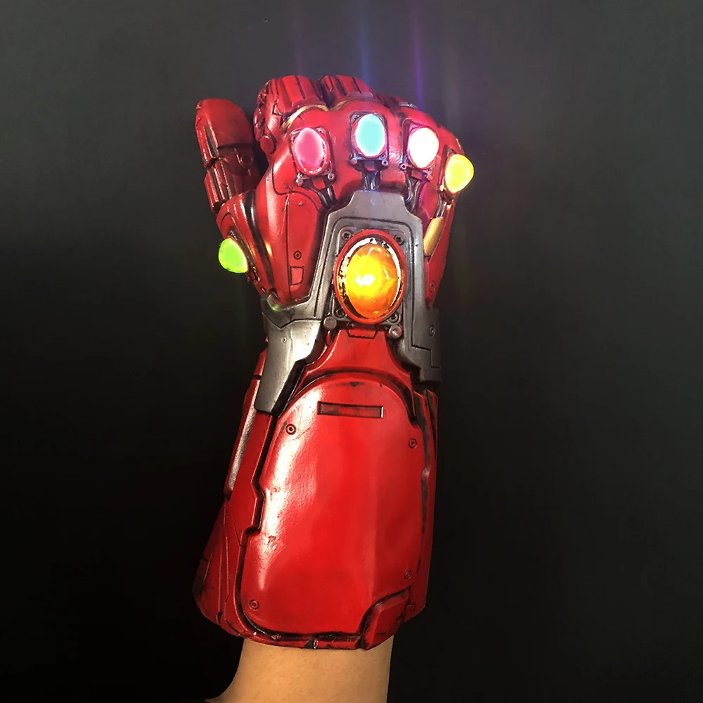 Железный человек Nano Gauntlet светодиодные перчатки танос Бесконечность рукавица Мстители конечная игра оружие Железный человек Броня Тони Старк косплей реквизит