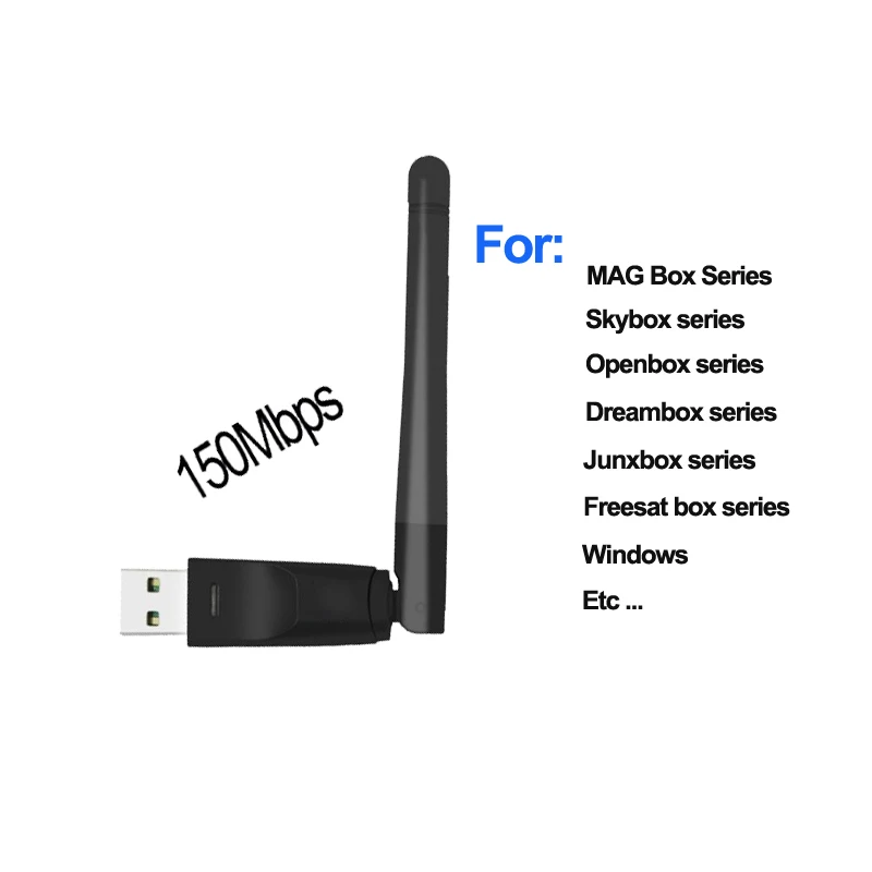 Usb wifi dongle 150 Мбит/с USB2.0 Ralink Rt5370 WiFi адаптер Беспроводная Антенна для Mag250 Mag 250 254 256 Htv