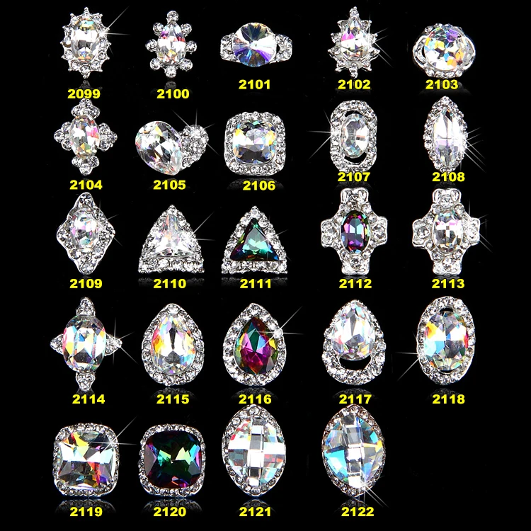 

100Pcs Crystal strass nagel decorative nail art rhinestones alloy 3d decorations glitter nail jewelry manicure accessories ##new