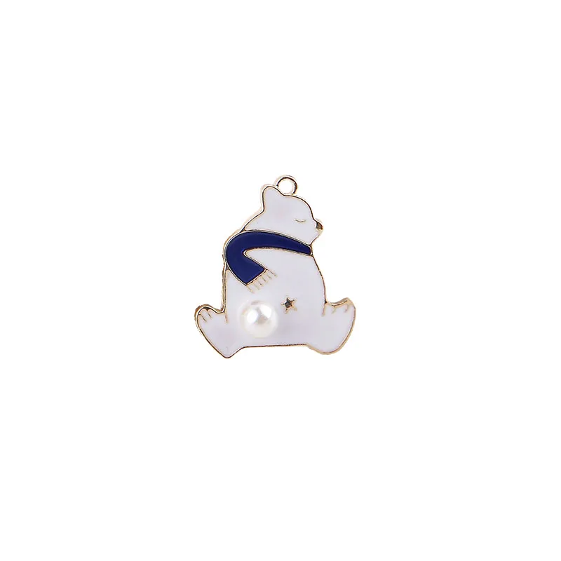 New 30pcs/lot beads decoration enamel alloy drop oil cartoon bears/rabbits shape metal floating locket charms diy jewelry making | Украшения