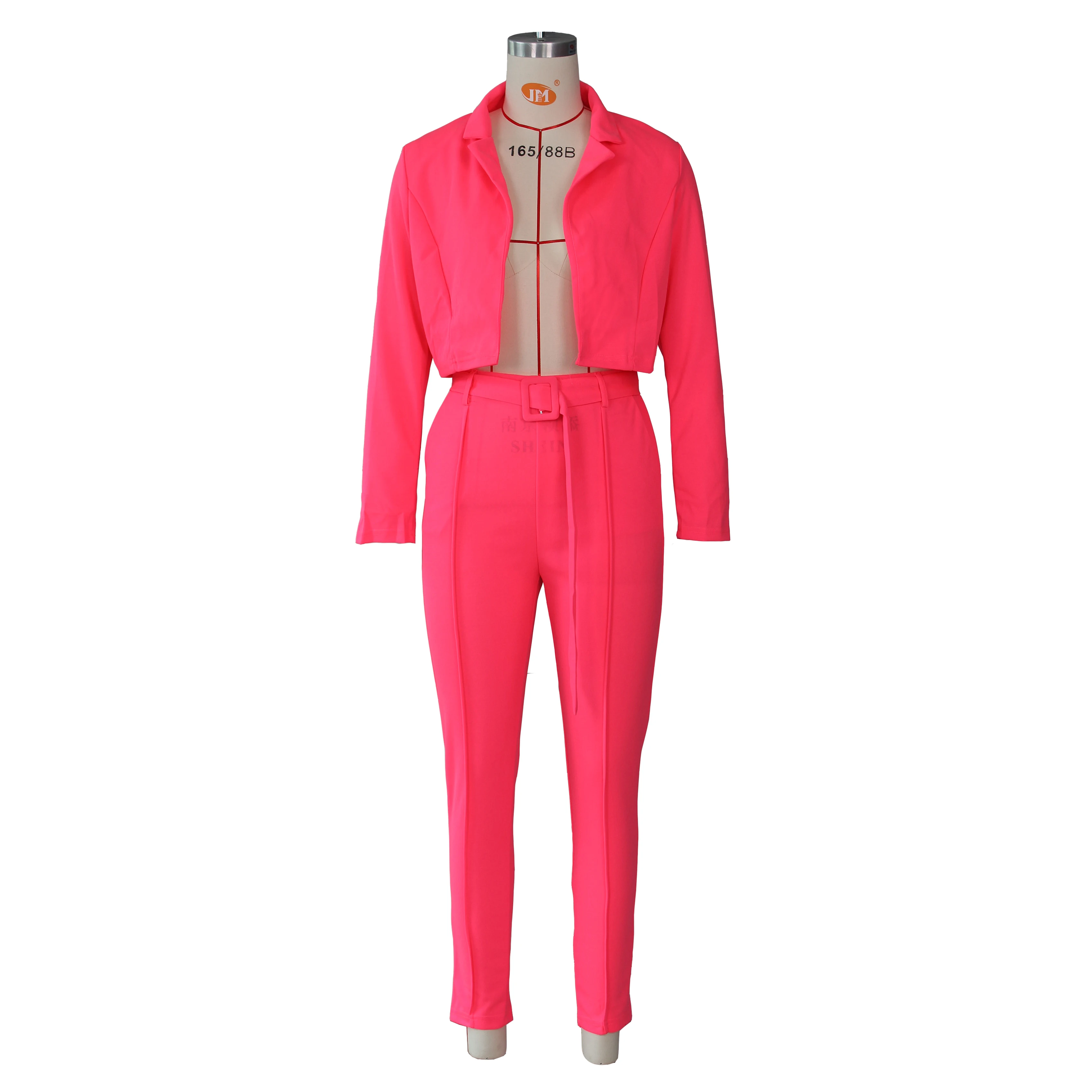 Wjustforu Suit Women Simple Pants Suits For Two Piece Sets Jacket + Long Female High Quality Ladies Vestidos |