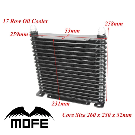 MOFE Racing 16 РЯД AN10 Алюминиевый масляный радиатор + Масляный фильтр Сэндвич адаптер