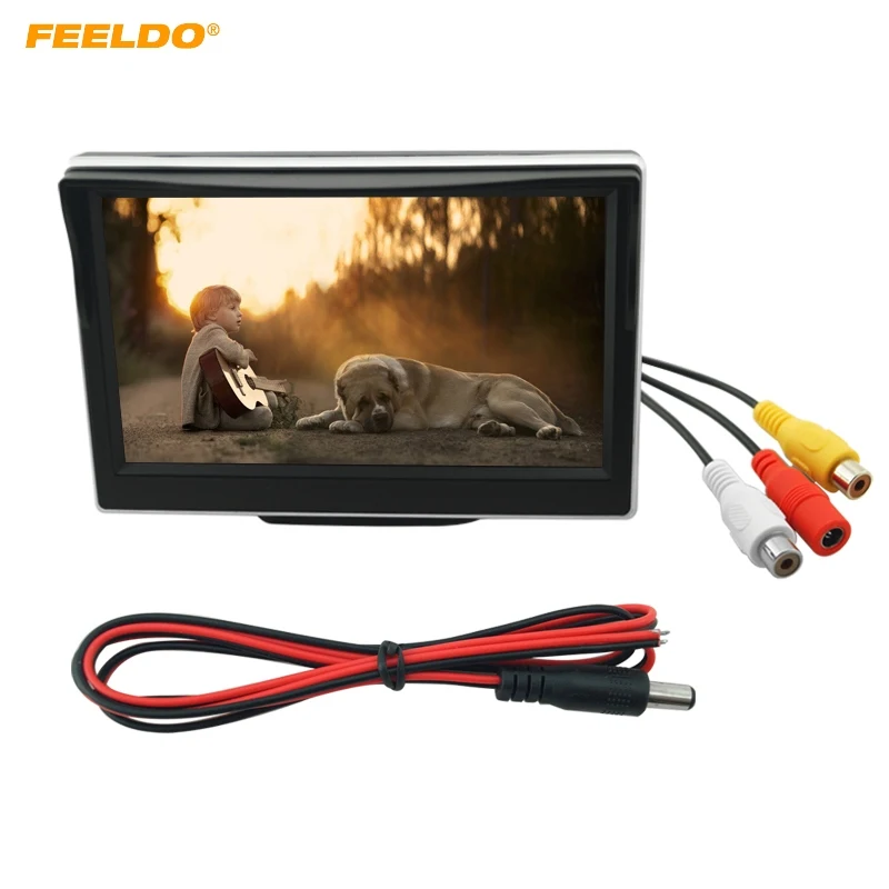 5 дюймовый стоячий ЖК дисплей FEELDO для камеры заднего вида DVD VCR|Мониторы авто| |