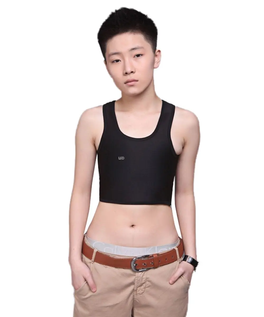 

Lesbian Short Chest Breathable Buckle Short Chest Breast Binder Trans Lesbian Tomboy Black +White