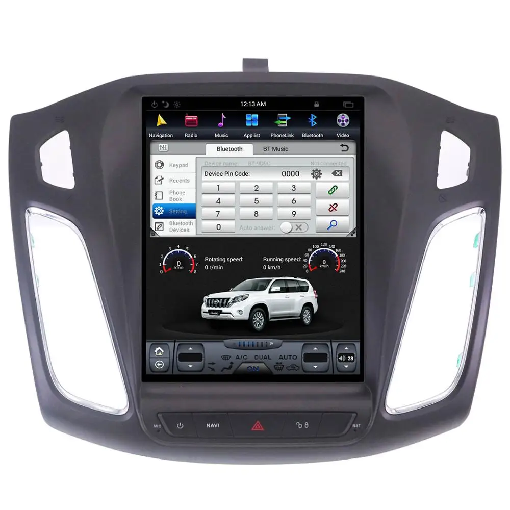 Автомобильный DVD плеер в стиле Тесла на Android 8 1 с большим экраном GPS навигацией для