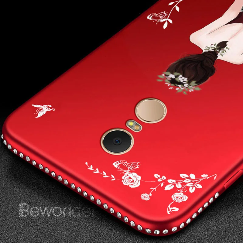 Чехол для Xiaomi Redmi Note 5 5A Чехлы красота брошь из горного хрусталя девочек мягкий