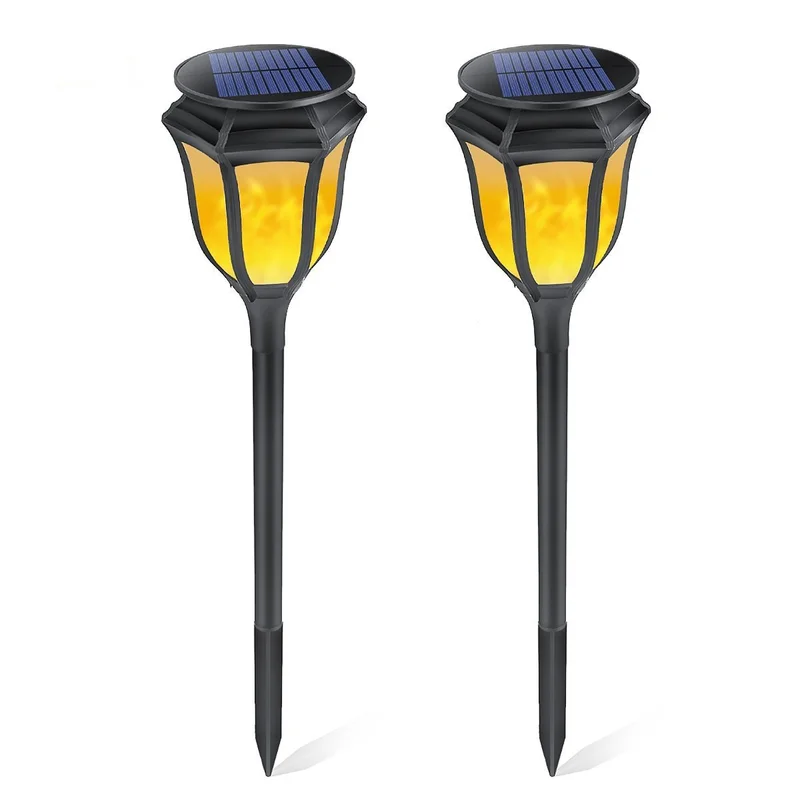 96led солнечный свет ABS пламенный фонарь наружная Индукционная садовая газонная