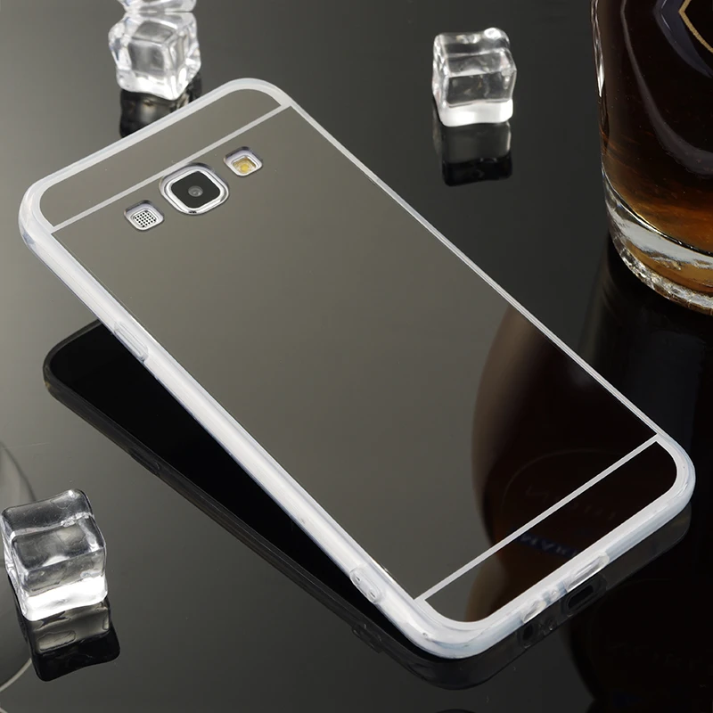 Розовое золото телефонные чехлы для Samsung Galaxy A8 зеркальный чехол мягкая Задняя