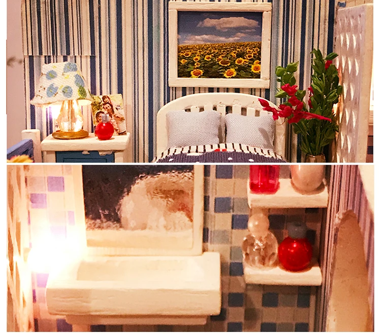 Cutebee кукольный дом мебель миниатюрный кукольный домик DIY миниатюрный дом комната коробка театр игрушки для детей DIY кукольный домик Njxw-B