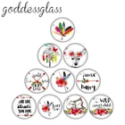 10 шт., круглые стеклянные кабошоны с плоским основанием, 12182025 мм