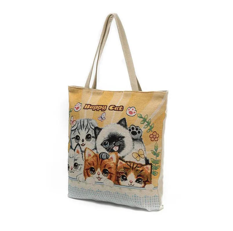 2018 New Printed Canvas Tote Female Single Shopping Bags Large Capacity Women Beach Casual Feminina Shoulder | Багаж и сумки