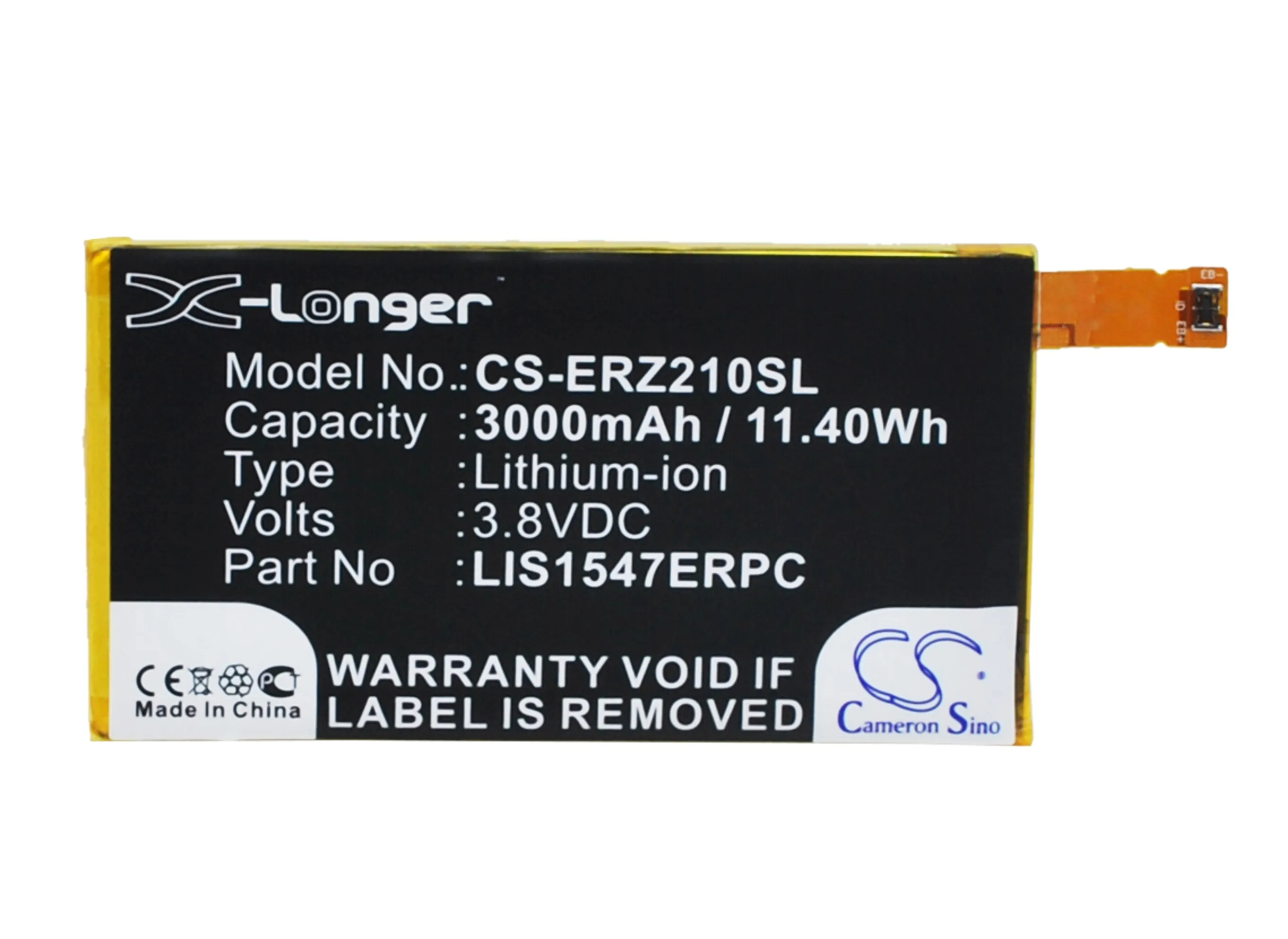 Аккумулятор Cameron Sino 3000 мАч LIS1547ERPC для Sony Ericsson D6563 Xperia Z2a ZL2 SOL25|3000mah battery|cameron sinobattery for