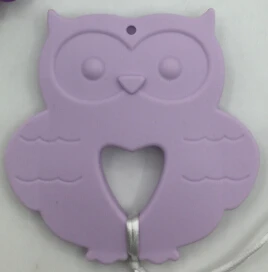 light purple 10 шт. силиконовые с рисунком Совы BPA бесплатно DIY Jewelry аксессуары Еда Класс силиконовые детские игрушки Симпатичные Подвески Детские Прорезыватель - Цвет: light purple