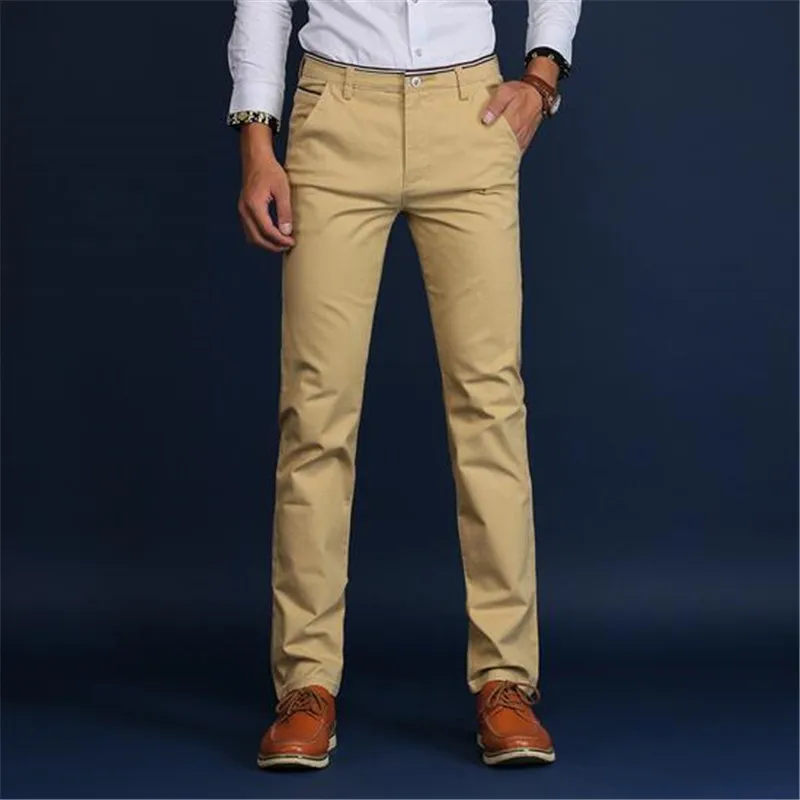Брюки мужские брендовые серые белые хаки темно-синие 6 цветов повседневные штаны
