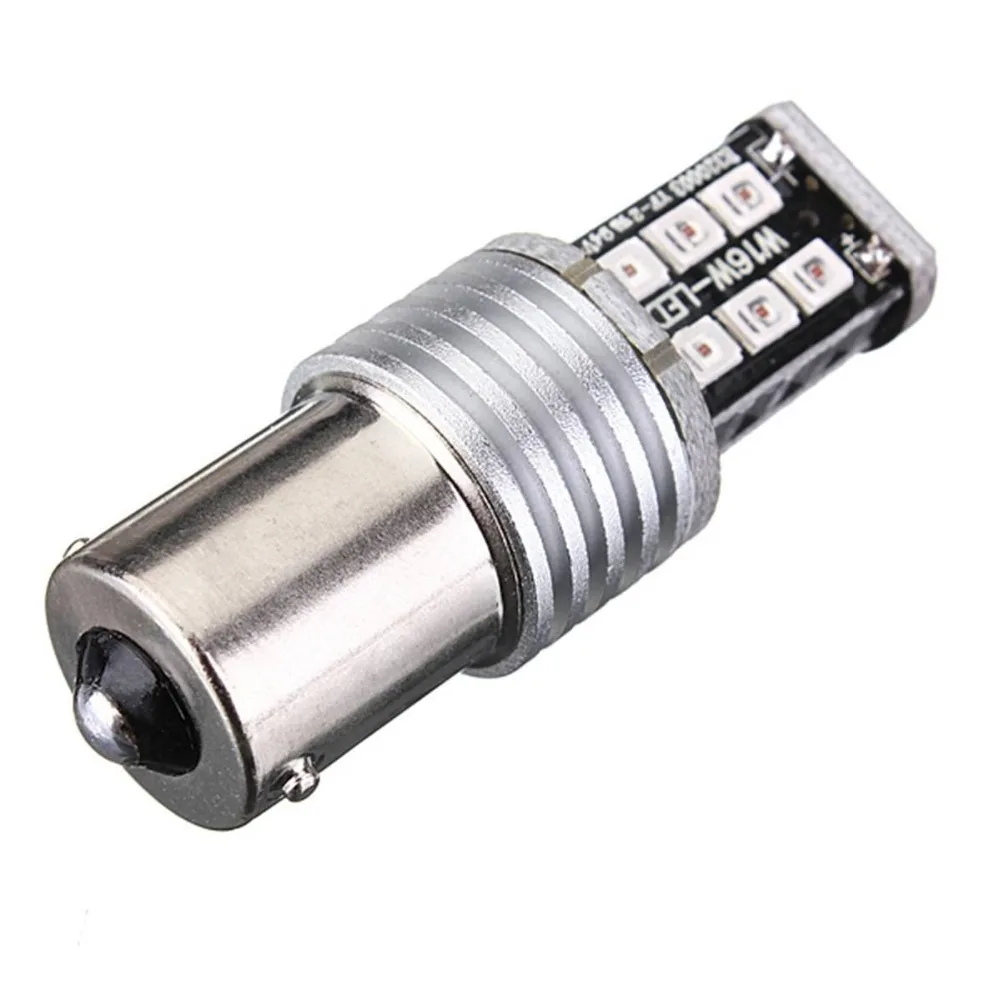 2X1156 T25-BA15S 15 Светодиодный 2835 SMD авто ампулы pour Tableau de Bord/ Recul/Clignotant P21W Voiture Lampe DC 12-30V Rouge