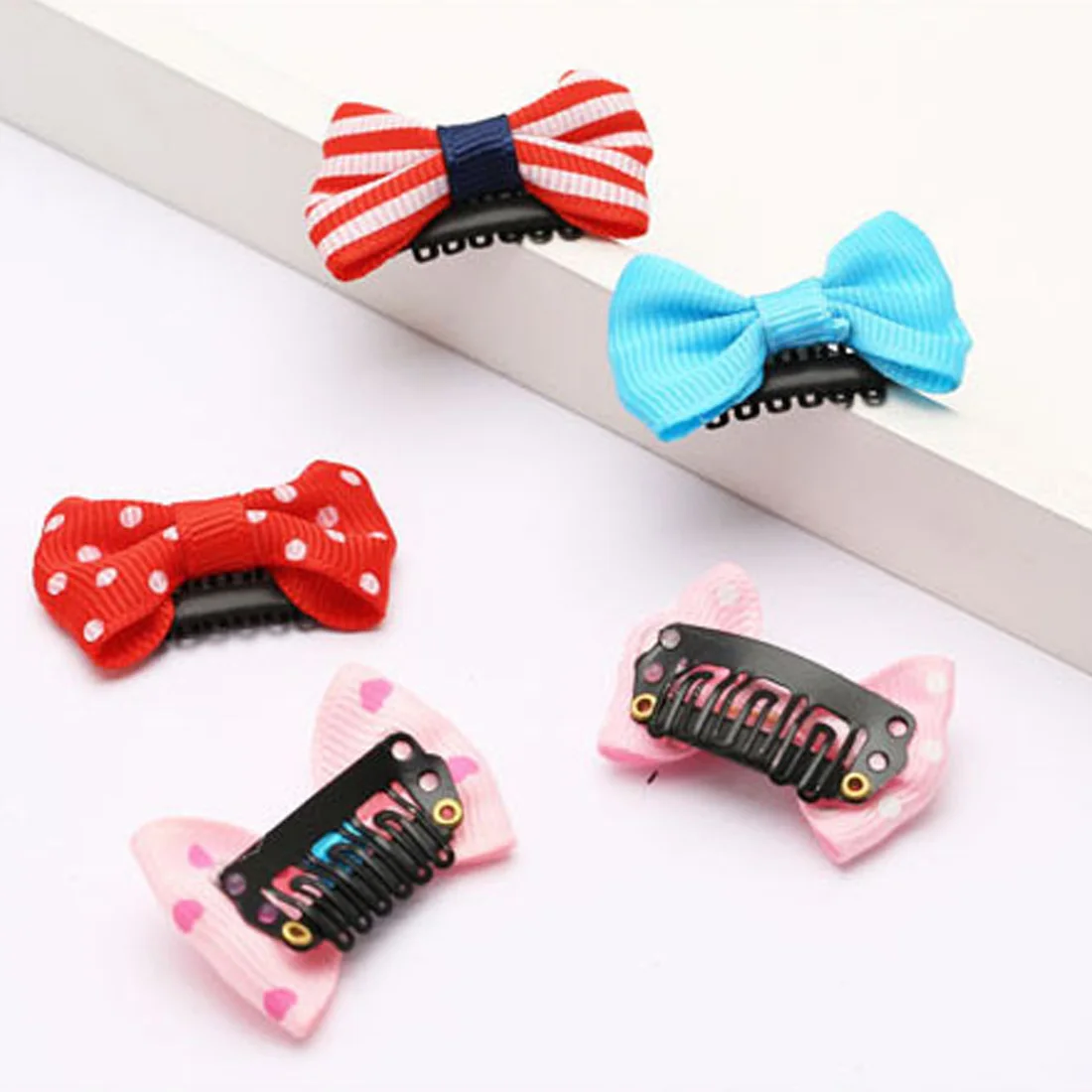 Заколки для волос с бантом маленьких девочек 10 шт./упак. Детские аксессуары мини
