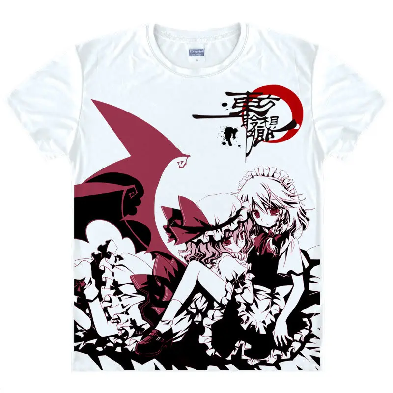 Футболка Touhou Project рубашка Reimu Hakurei милая женская футболка аниме одежда крутая