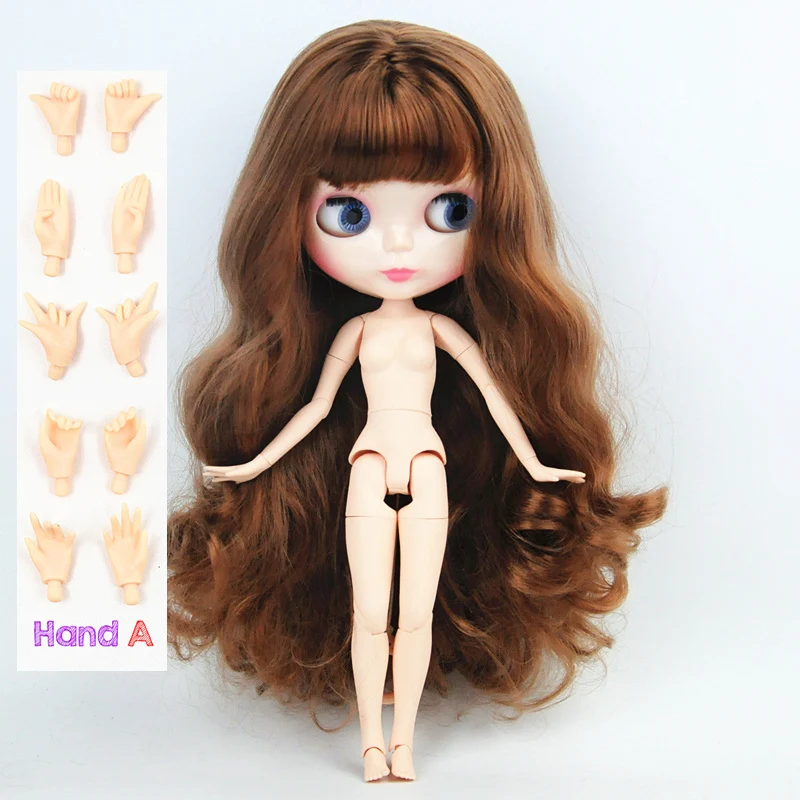 Новая кукла Blyth коричневые длинные волосы большая грудь шарниры Обнаженная