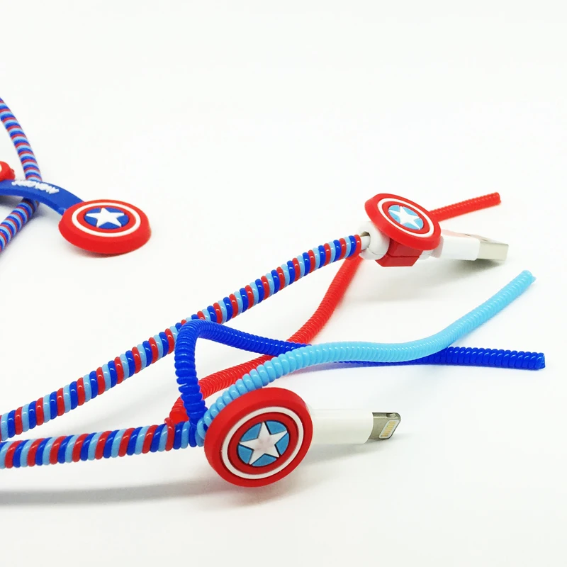 ISKAS Защитные пленки для кабеля мультяшный Чехол Держатель круглый проводов Usb