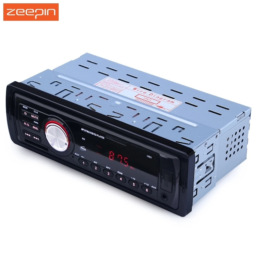 Zeepin 5983 1 DIN Авто Радио аудио стерео dash Поддержка FM SD AUX USB 4 канала для автомобиля MP3