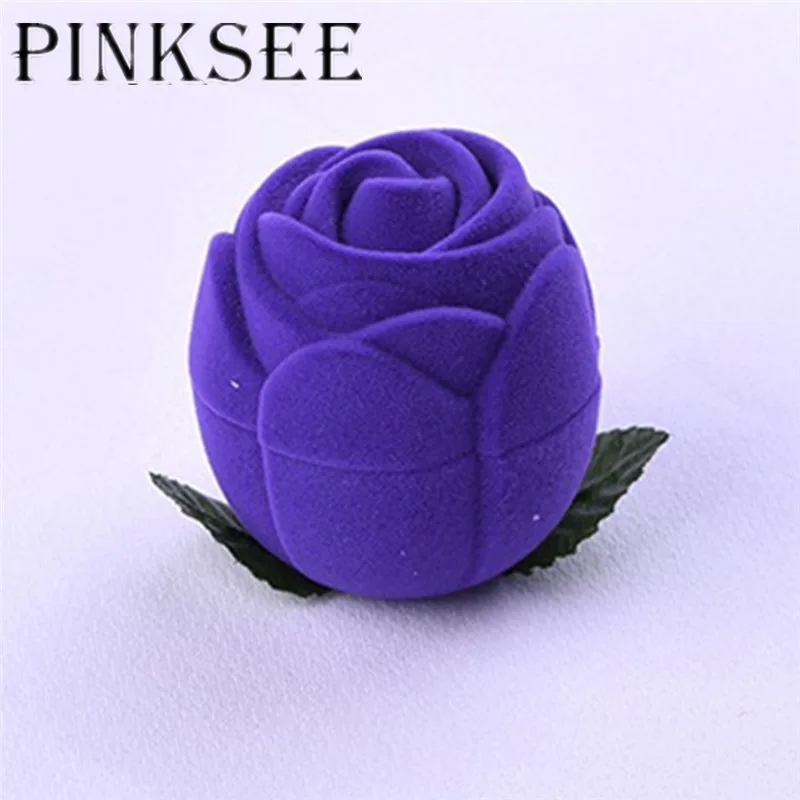 PINKSEE красная роза Обручальное Кольцо Серьги Подвески на память ювелирные изделия Подарочная коробка контейнер для обручальное кольцо подарок на день Святого Валентина