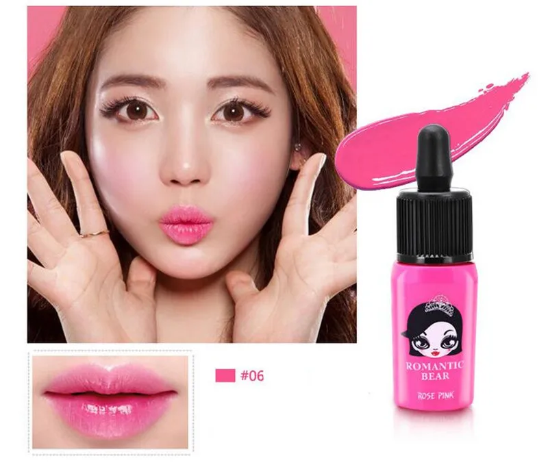 Дропшиппинг романтическая Мишка дубинки краска чернила макияж жидкая губная помада водонепроницаемый длинный прочный batom