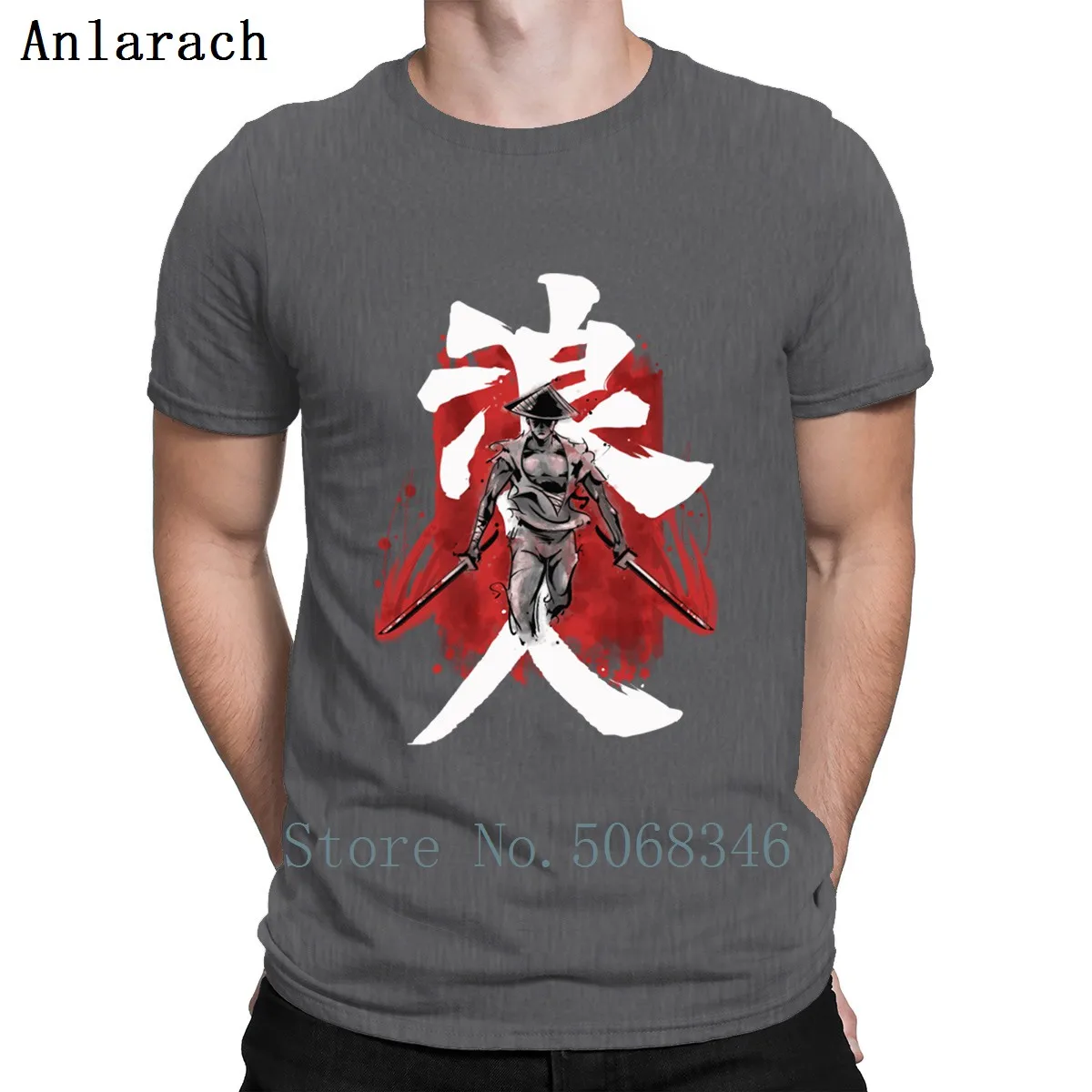 Ronin Kanji японская футболка Хлопковая весенняя одежда Европейский размер Design