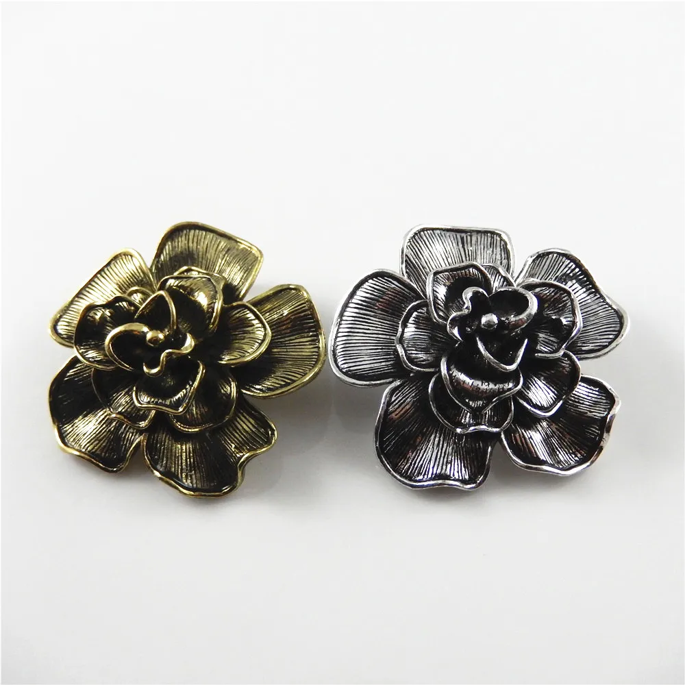 (2 шт.) женское винтажное Подарочное ожерелье с большим цветком металлический