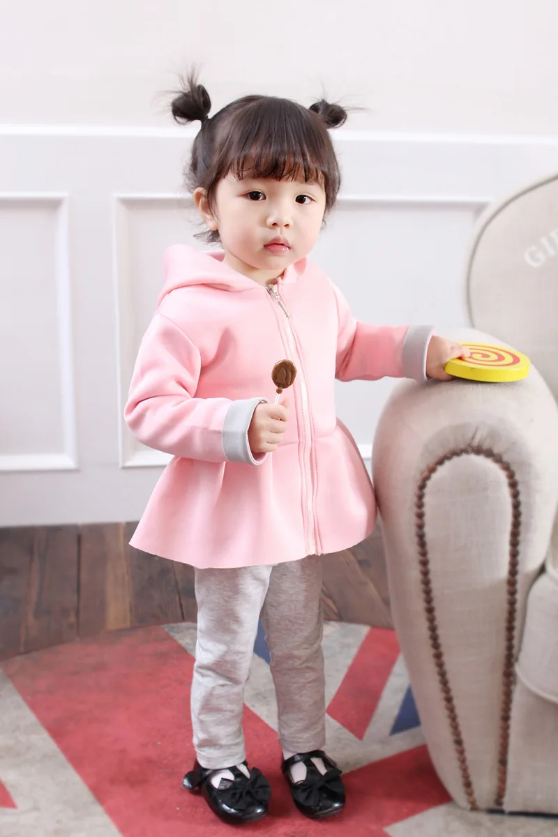 Весенняя детская одежда для девочек розовые куртки с капюшоном кошачьими ушками