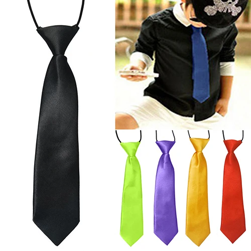 Галстук эластичный однотонный для мальчиков и девочек|tie neckties|elastic tieselastic necktie |
