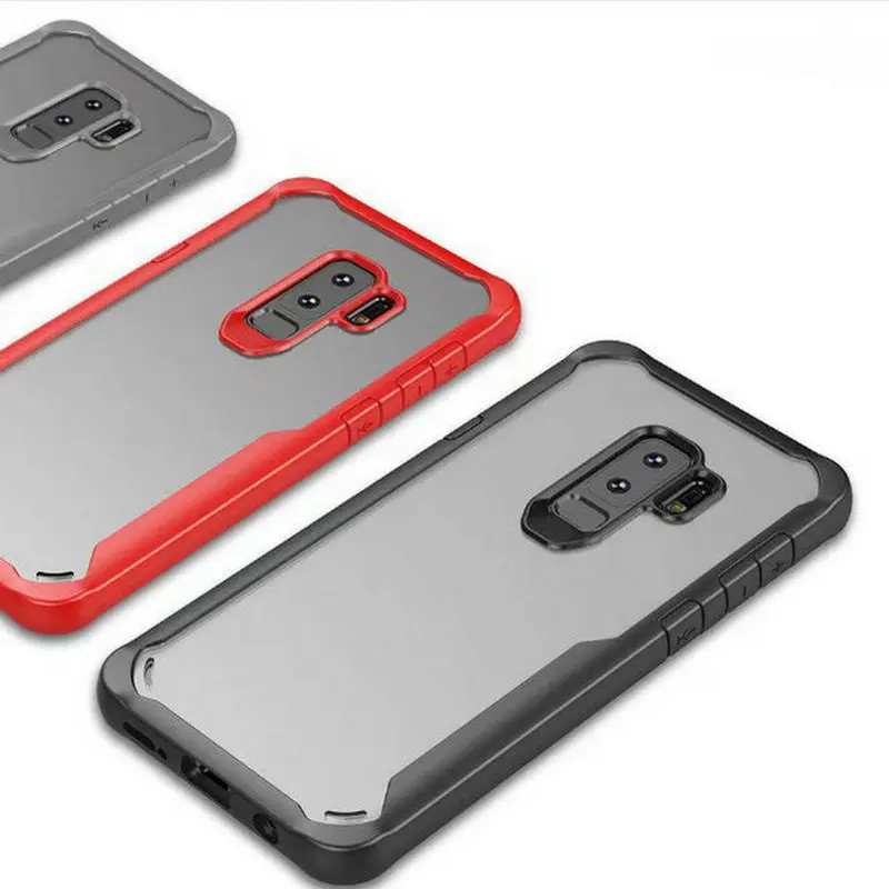 Противоударный акрил чехол для samsung Galaxy S7 край S8 + S9 Plus Ultra Slim принципиально
