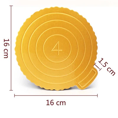 4inch 5 шт. 4 дюйма Круглый Золотой коврик для Мусса квадратный торт Нижняя Цветочная кружевная бумага десерт торт дисплей лоток Свадебный день рождения торт Декор - Цвет: 4inch