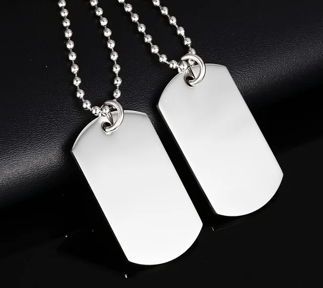 Модные украшения Нержавеющая сталь dog tag Цепочки и ожерелья Классическая Для