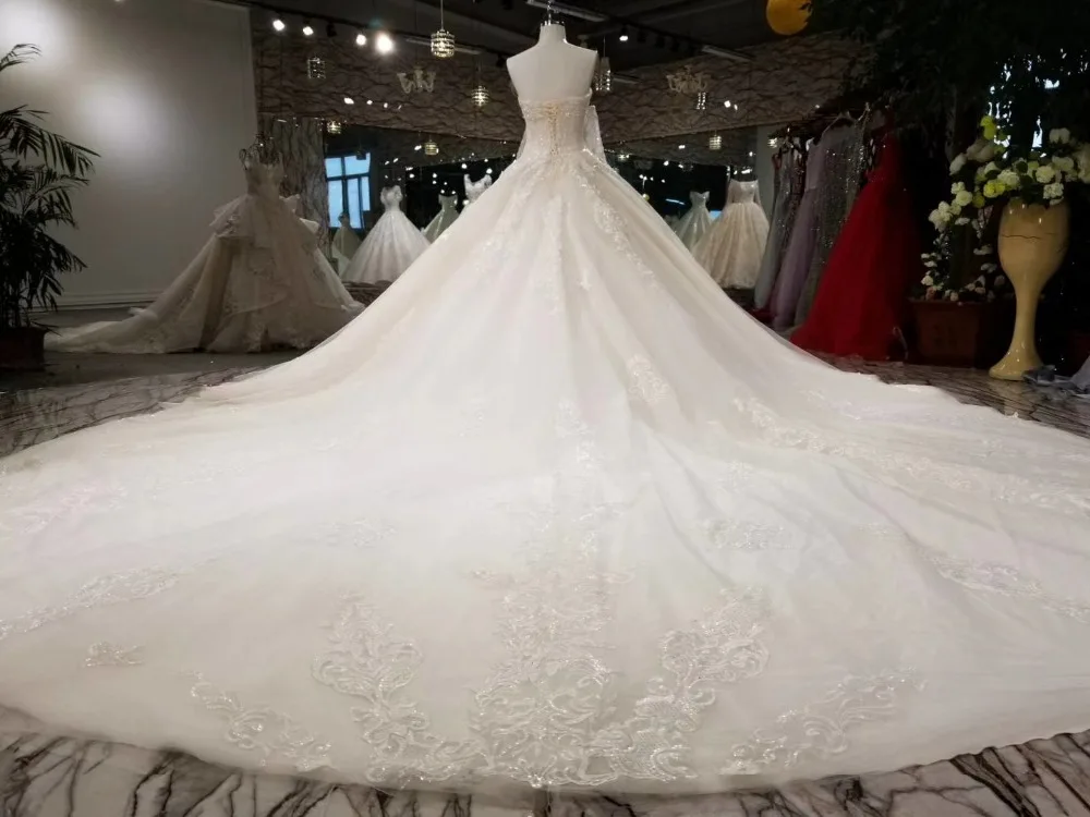 100% реальные фотографии роскошное платье невесты De Mariage 2018 свадебные платья с