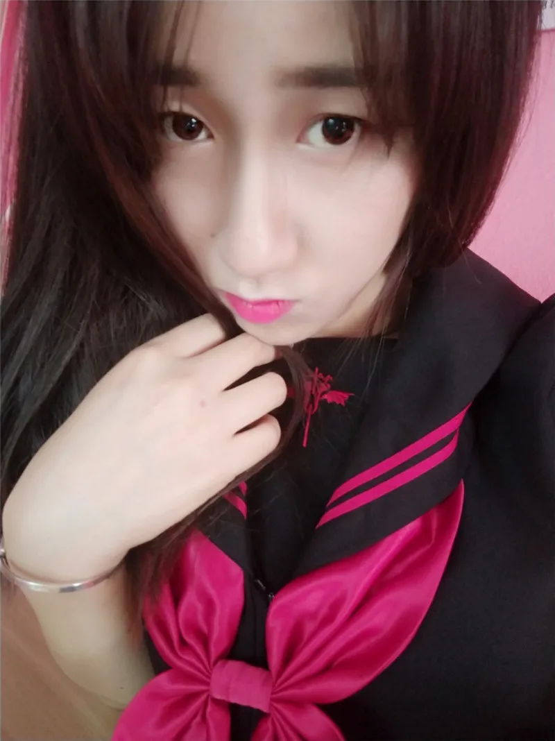 UPHYD Dark Demon School Uniforms For Girls Anime Cosplay Costumes JK Sailor Uniforms S-XL Top And Pleated Skirt